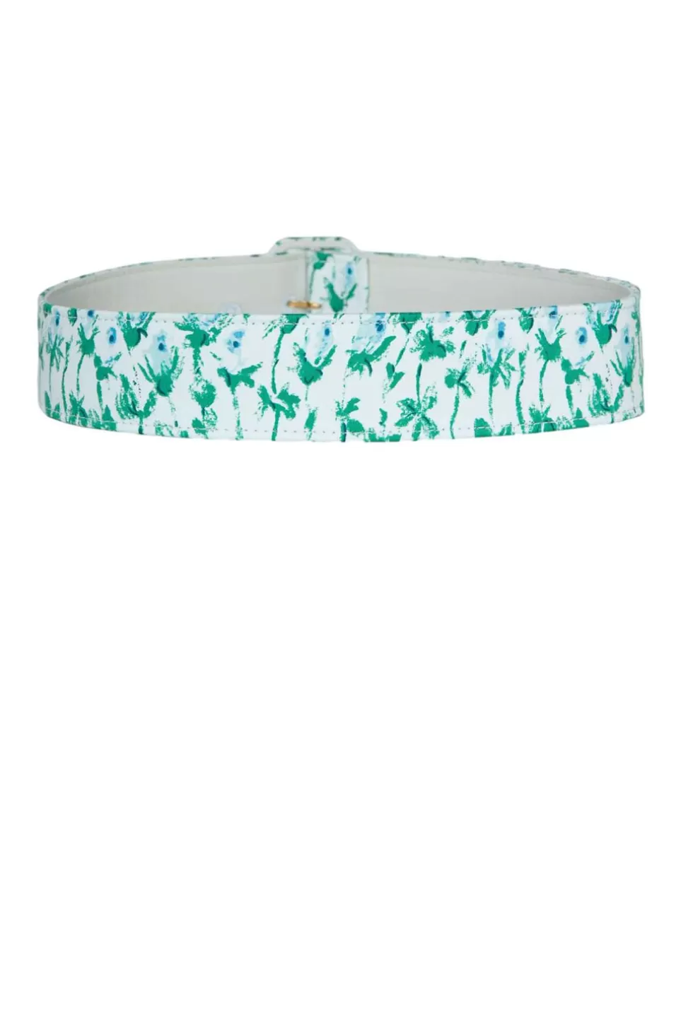 Belt | Luisa Beccaria Flowery Striped Blue Belt