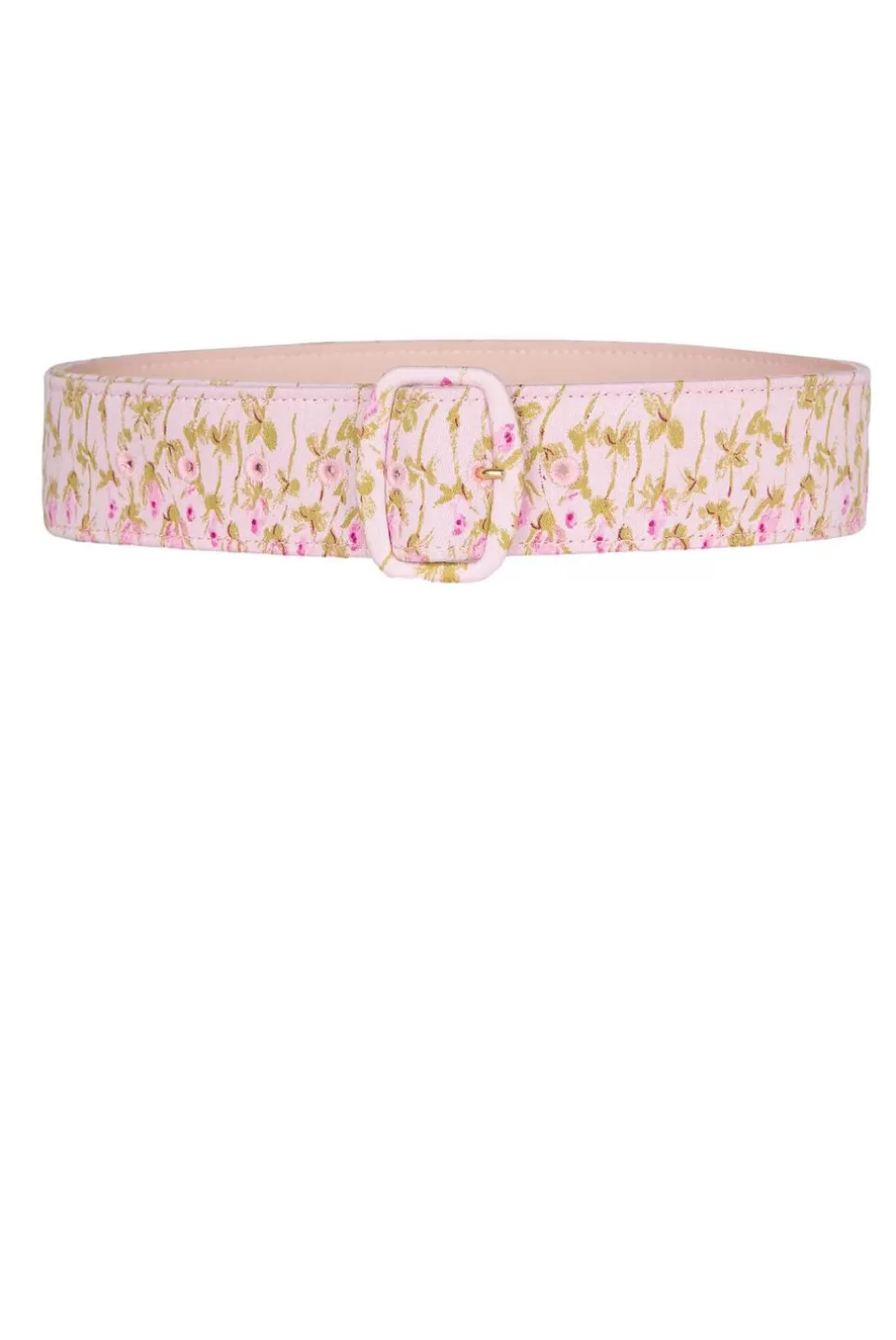 Belt | Luisa Beccaria Flowery Striped Pink Belt