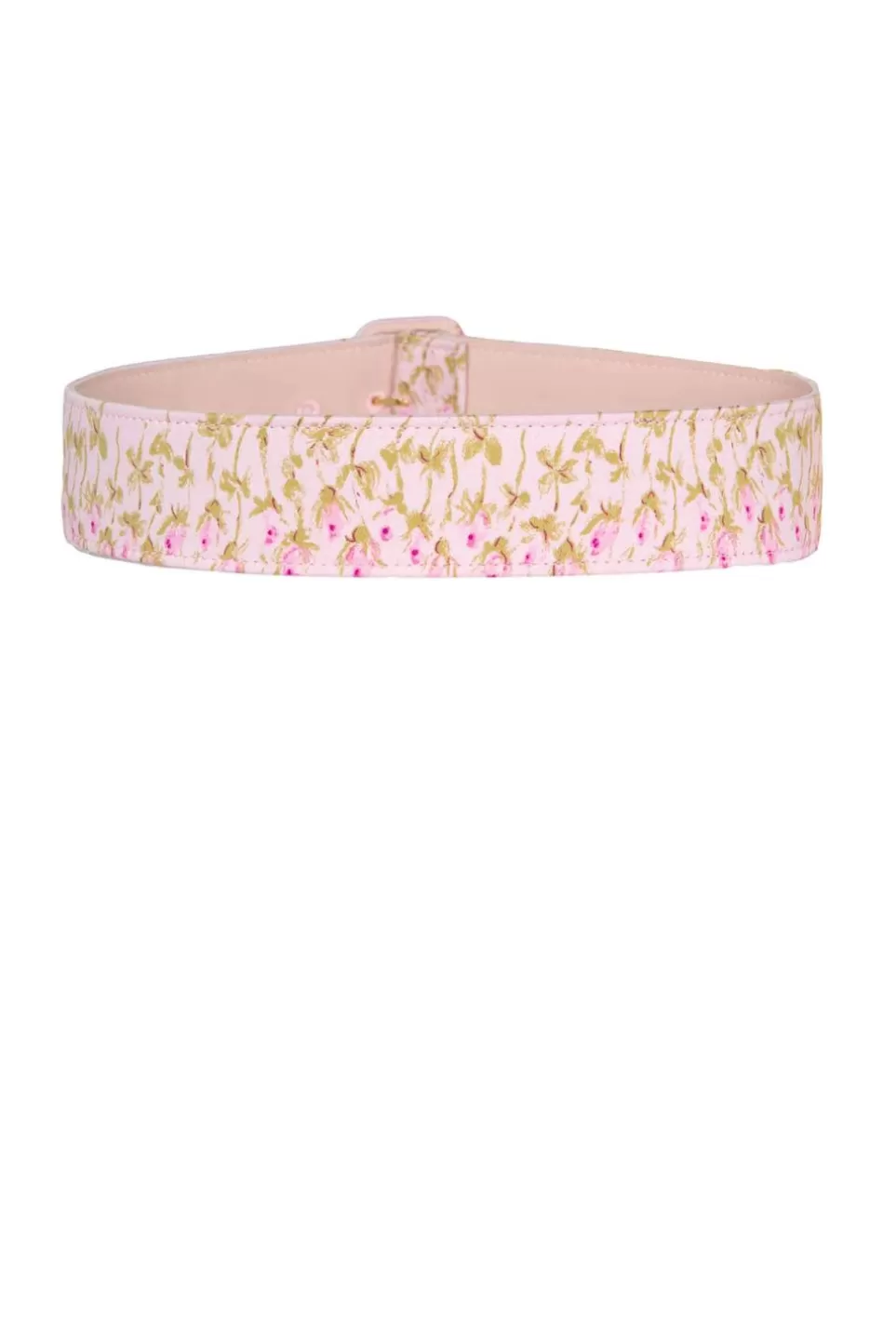 Belt | Luisa Beccaria Flowery Striped Pink Belt