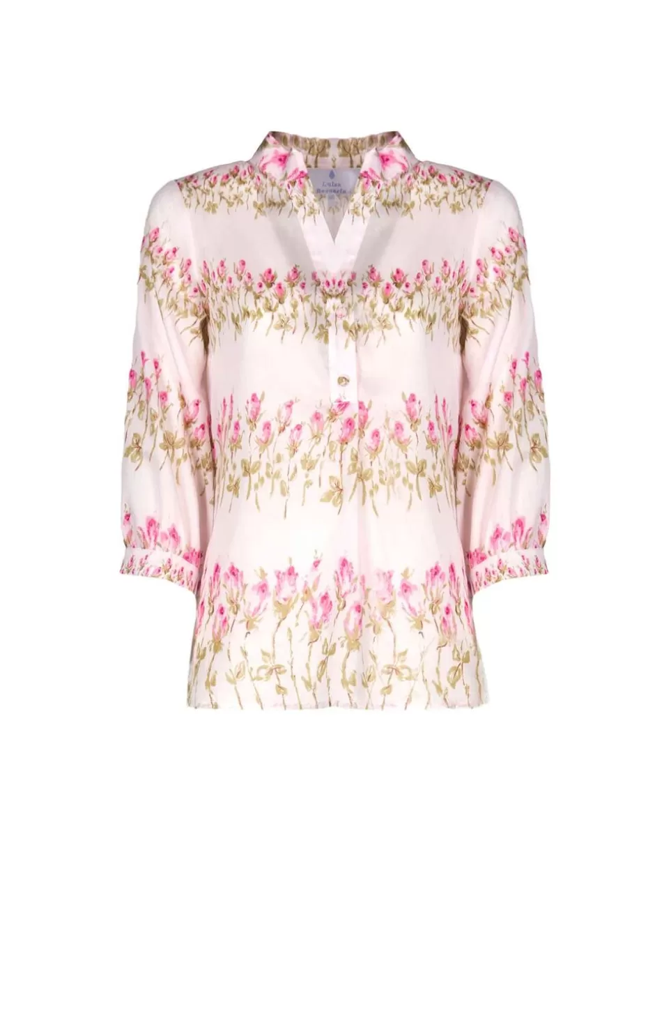 Tops & Blouses | Luisa Beccaria Flowery Striped Pink Shirt