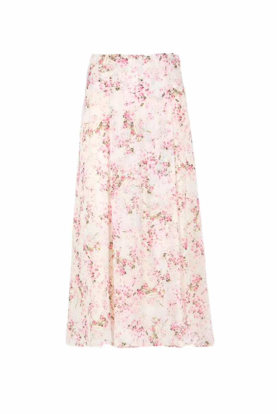 Skirts | Luisa Beccaria Georgette Rose Buds Printed Skirt