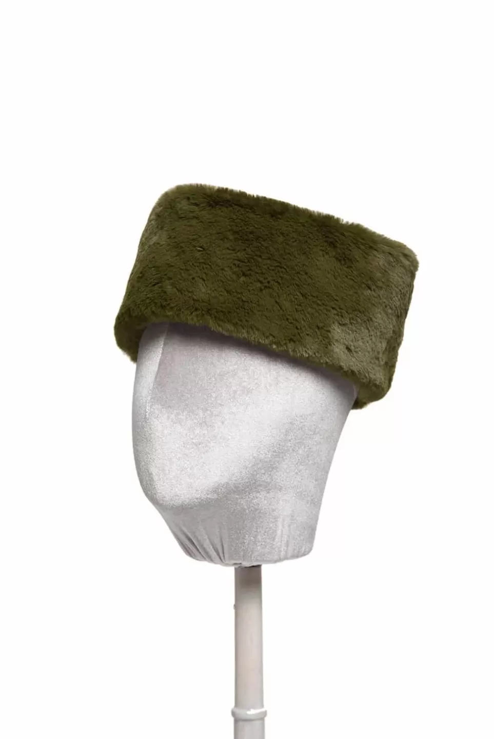 Headband | Luisa Beccaria Green Faux Fur Hairband