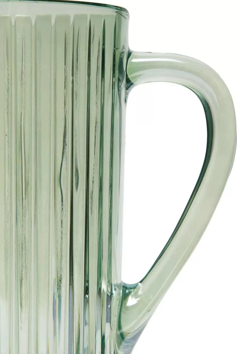 Pitcher | Luisa Beccaria Green Ridged Pitcher Glass Prestige