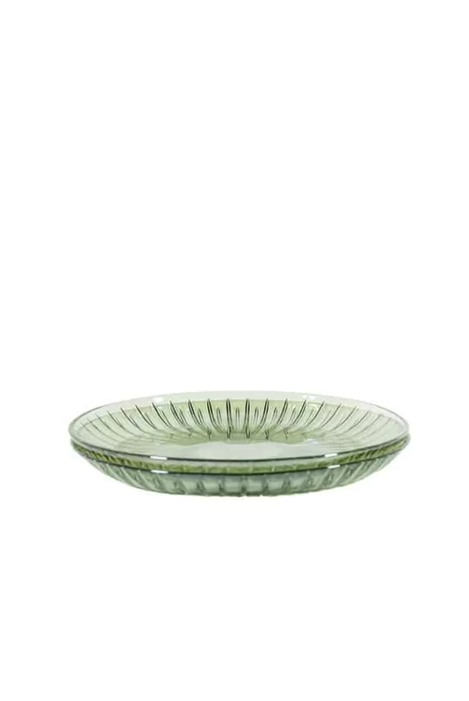 Plate | Luisa Beccaria Green Set Of Two Glass Fruit Plate