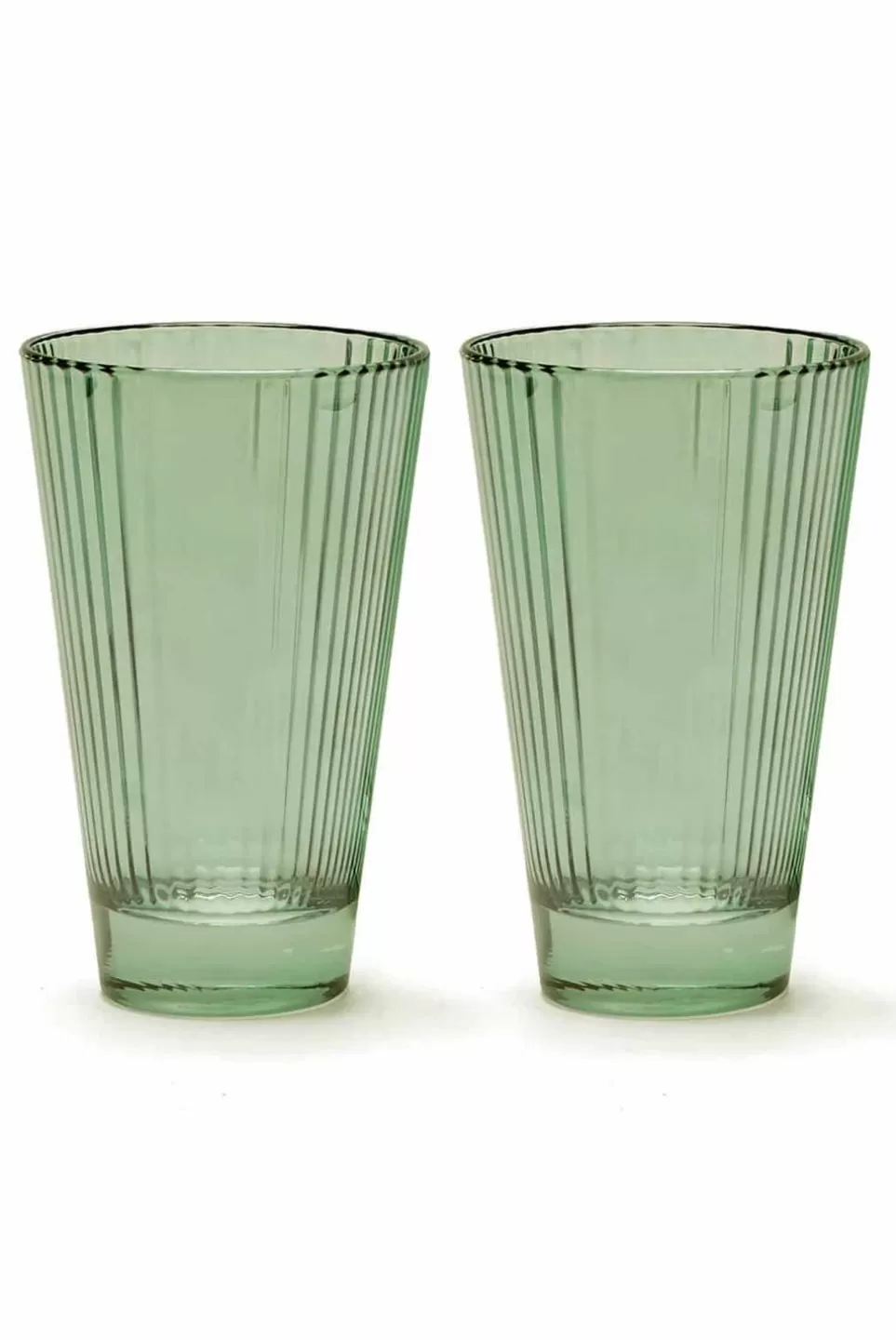 Tumblers | Luisa Beccaria Green Set Of Two Isis Water Glass