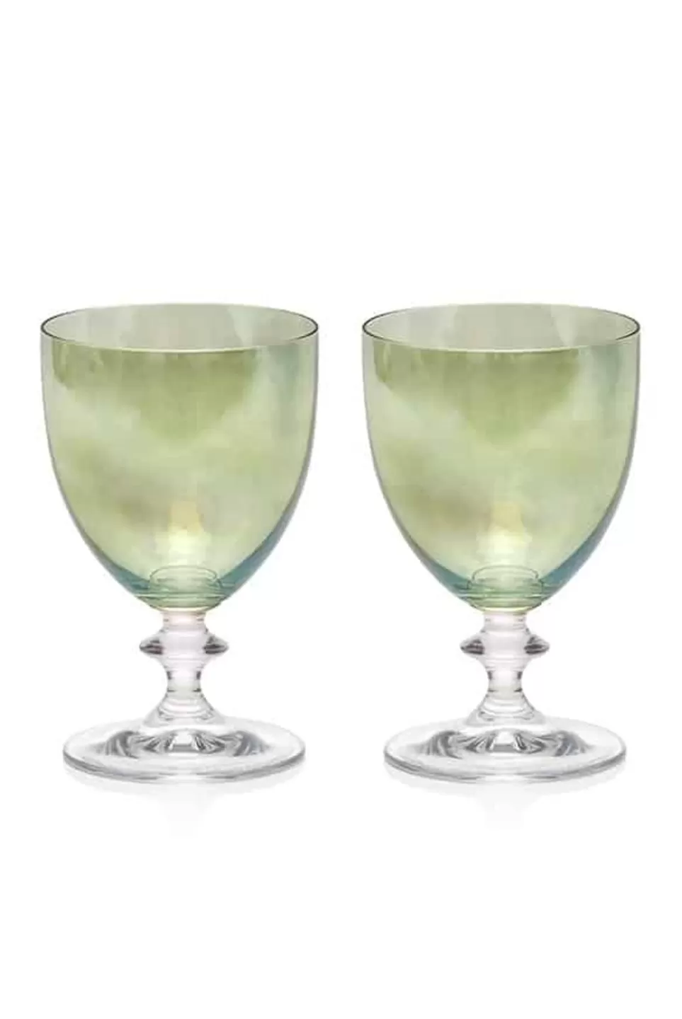 Water | Luisa Beccaria Green Set Of Two Rosy Water Glass