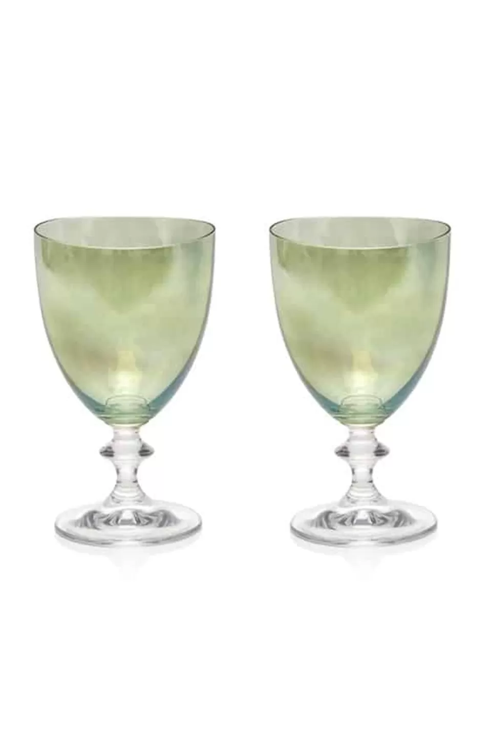 Wine | Luisa Beccaria Green Set Of Two Rosy Wine Glass