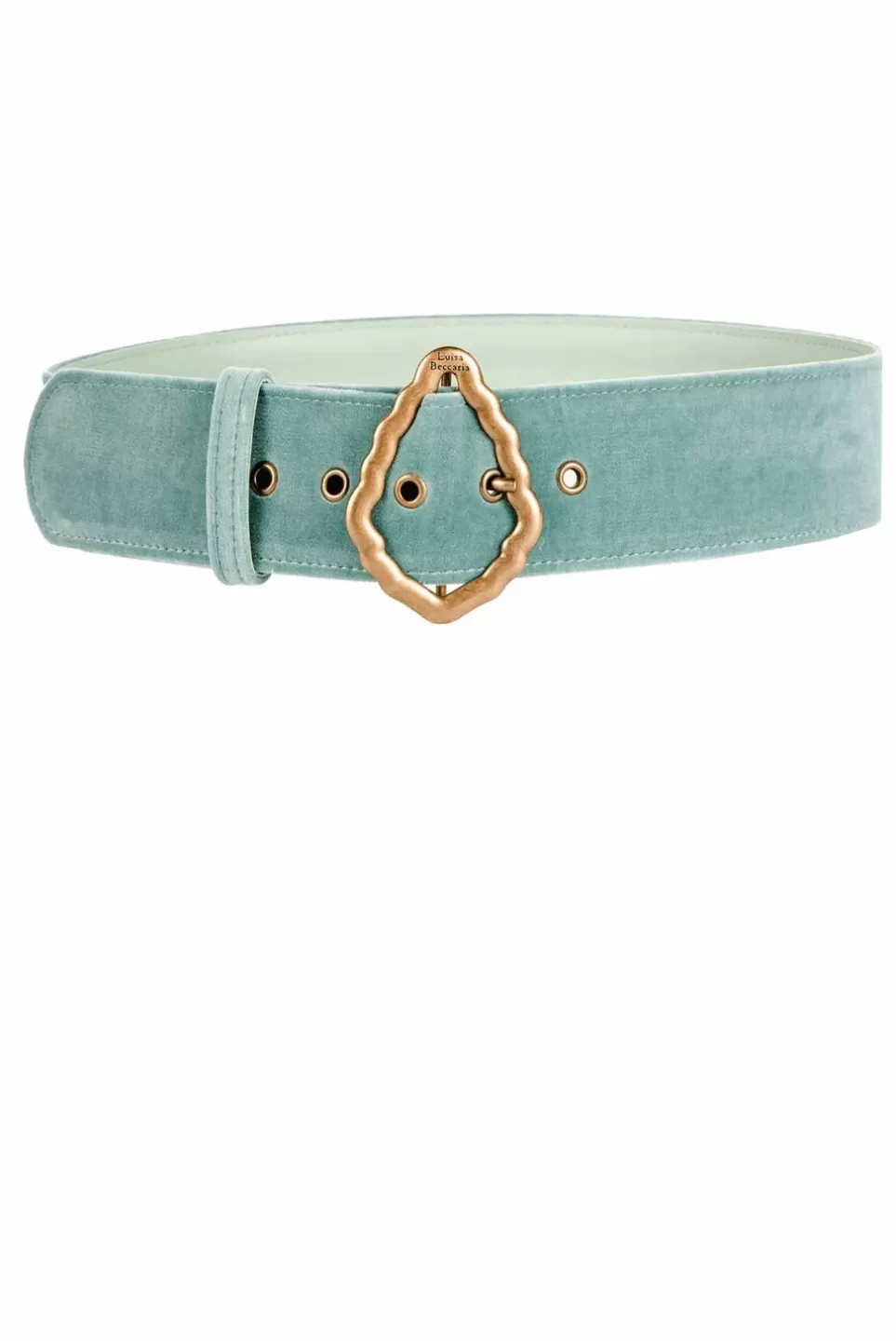 Belt | Luisa Beccaria Green Velvet Belt