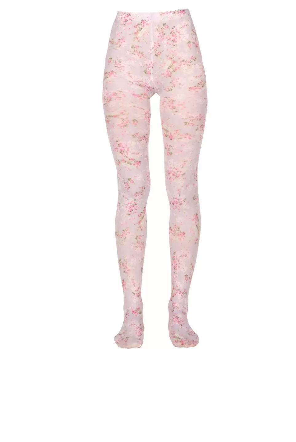 Tights | Luisa Beccaria Jersey Rose Buds Tights Lilac