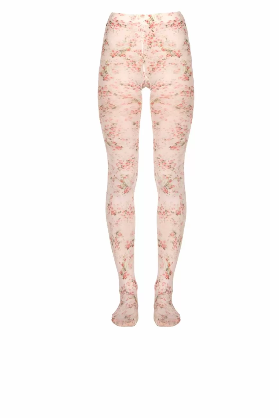 Tights | Luisa Beccaria Jersey Rose Buds Tights Pink