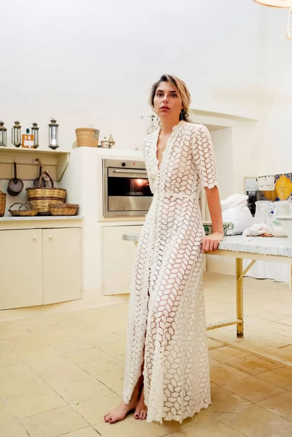 Dresses | Luisa Beccaria Lucrezia'S Eyelet Cotton Bottoncino Dress