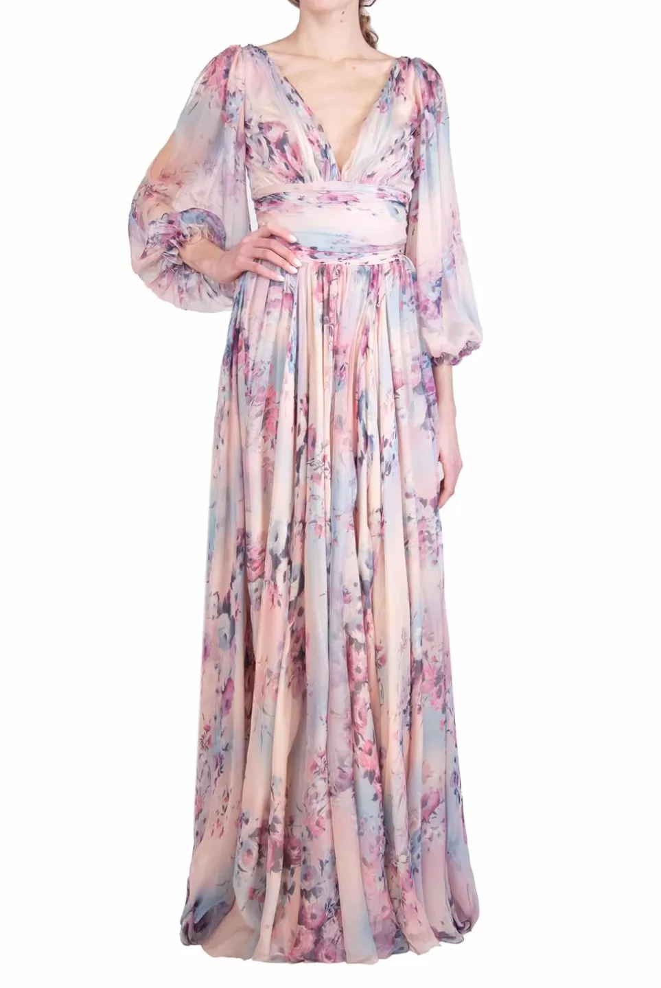 Dresses | Luisa Beccaria Lucrezia'S Printed Chiffon Gown