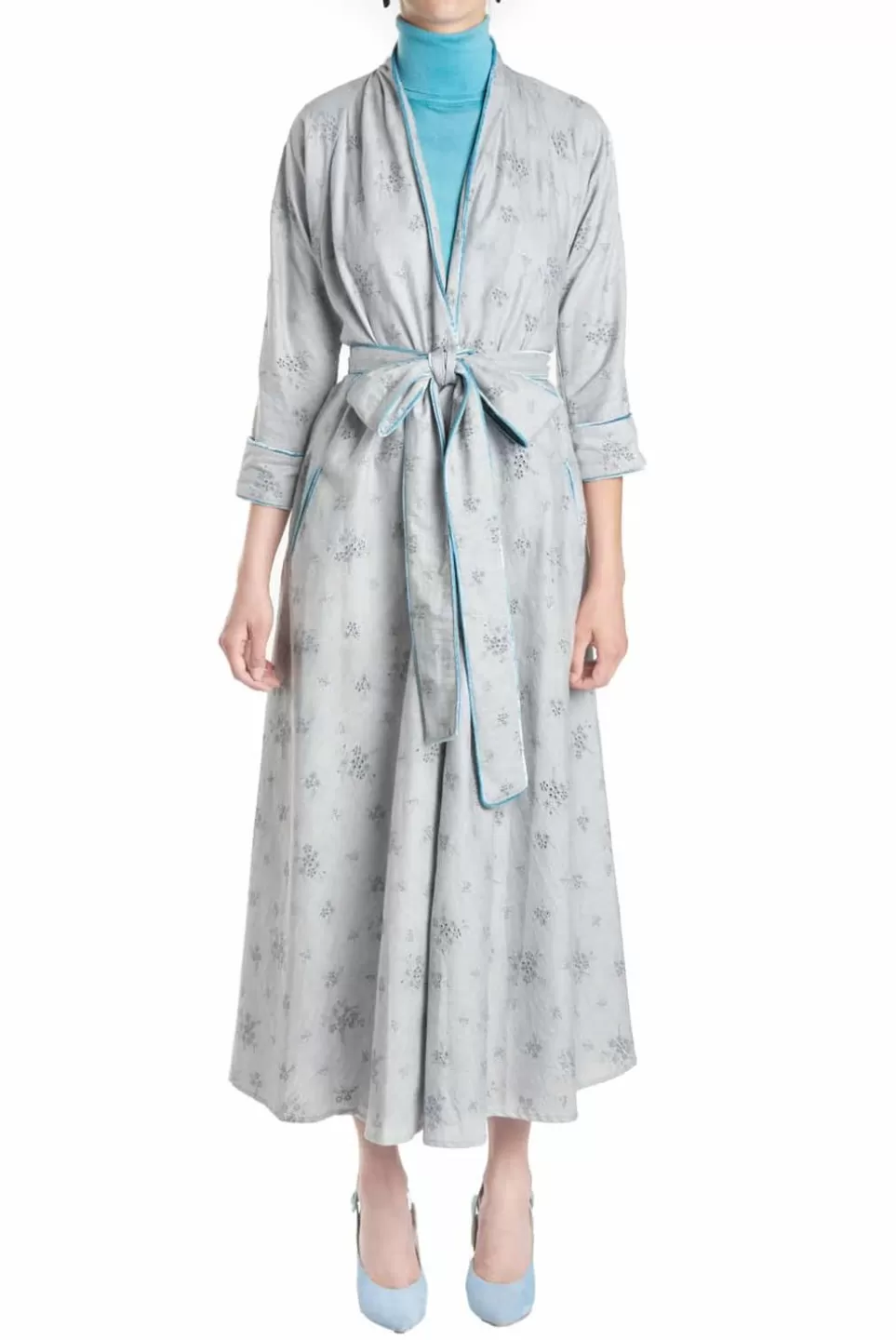 Dresses | Luisa Beccaria Luisa Cotton Embroidered Wrap Front Dress