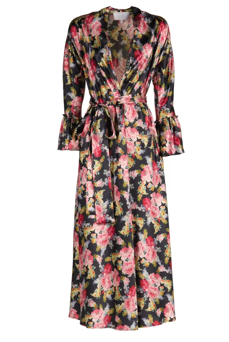 Dresses | Luisa Beccaria Luisa Wrap Satin Floral Roses Printed Dress