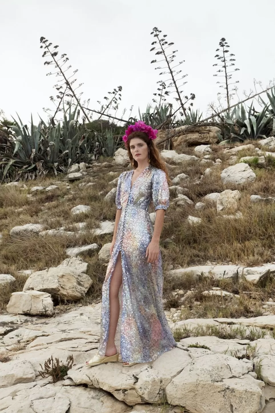 Dresses | Luisa Beccaria Luna'S Degrade Sequined Bottoncino Gown