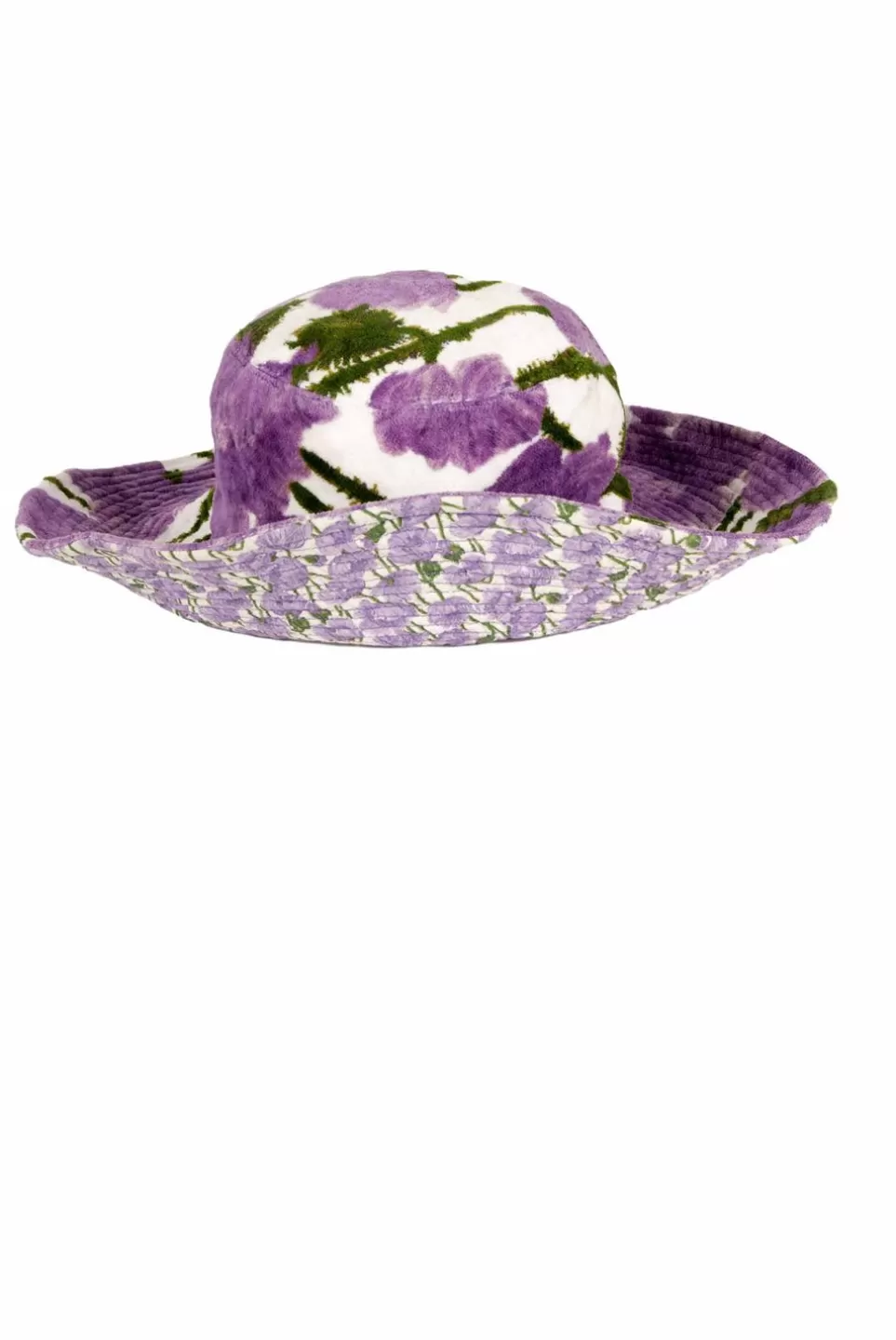 Hat | Luisa Beccaria Micro / Macro Poppies Towel Hat