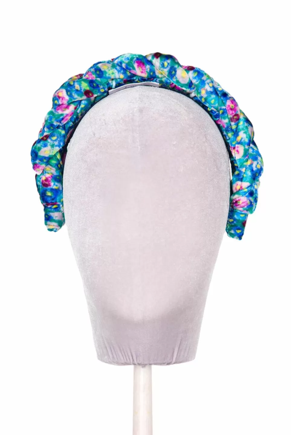 Headband | Luisa Beccaria Micro Anemones Velvet Braided Power Hairband