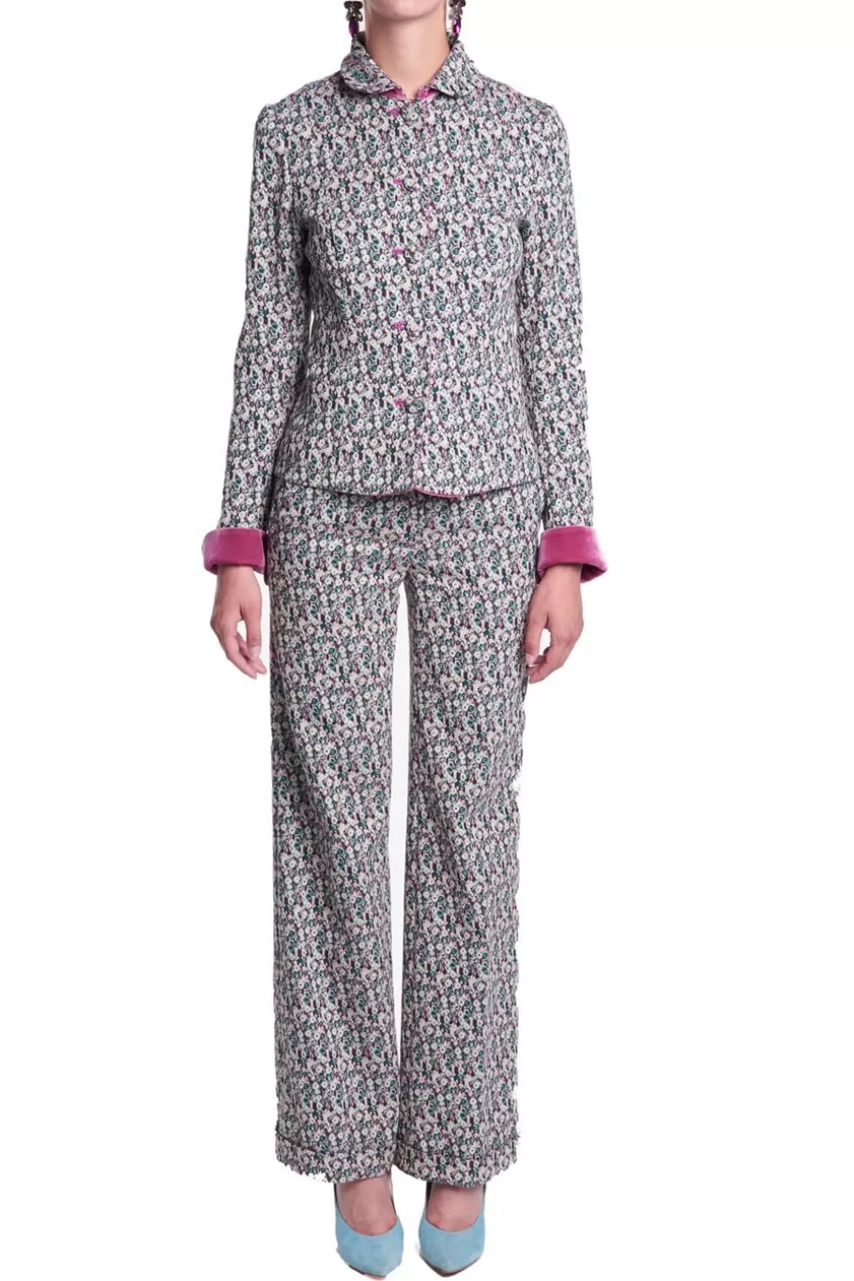 Jackets & Coats | Luisa Beccaria Micro Floral Jacquard Jacket