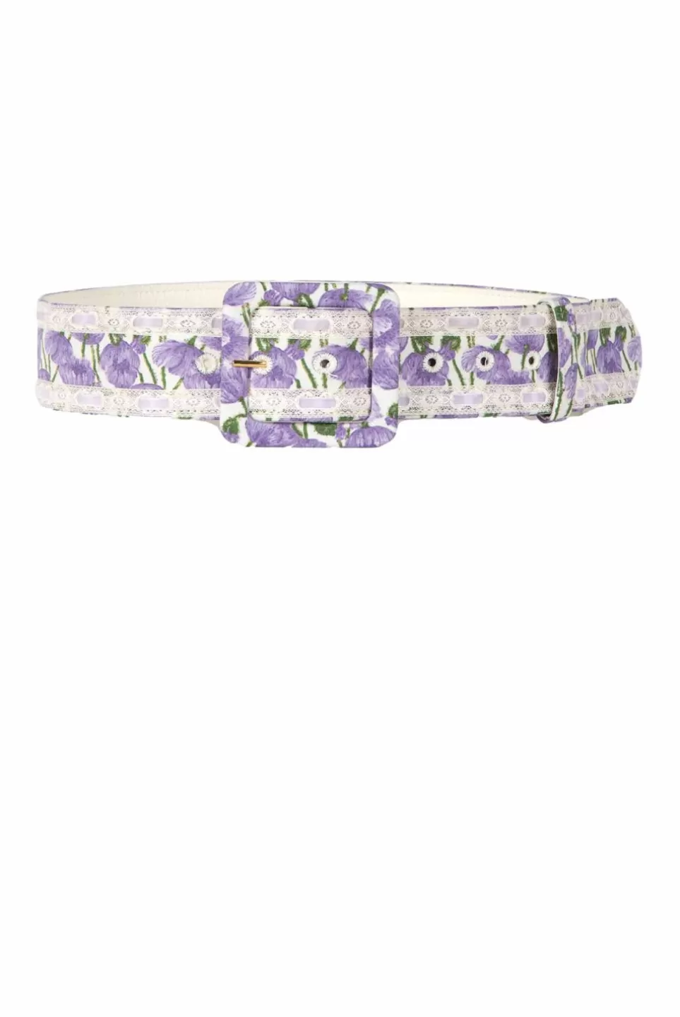 Belt | Luisa Beccaria Micro Poppies Cotton Belt