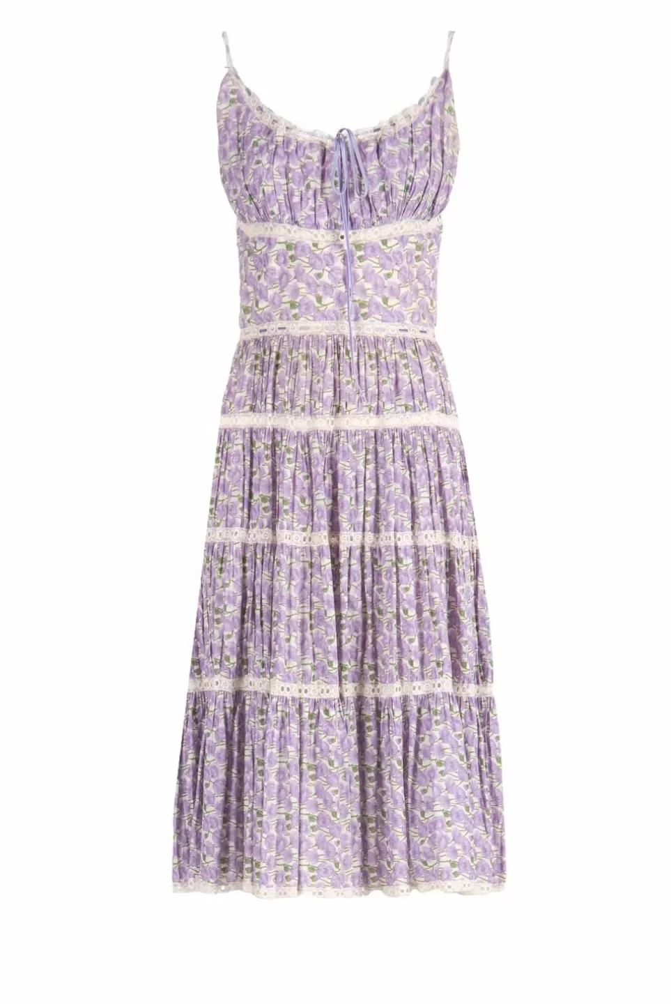 Dresses | Luisa Beccaria Micro Poppies Cotton Dress