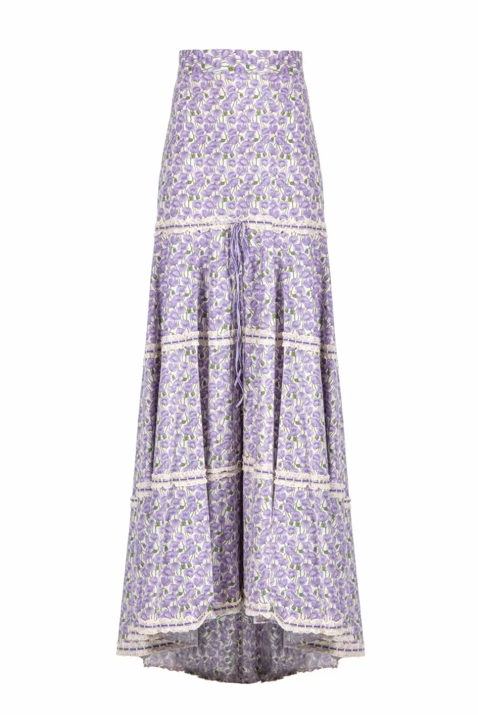 Skirts | Luisa Beccaria Micro Poppies Cotton Stretch Skirt