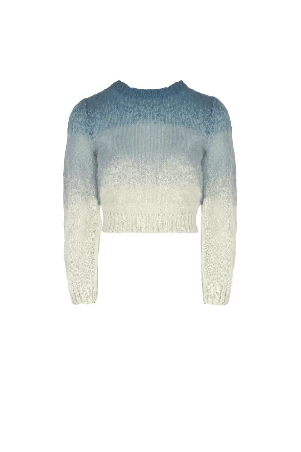 Knitwear | Luisa Beccaria Mohair Blue Shaded Sweather