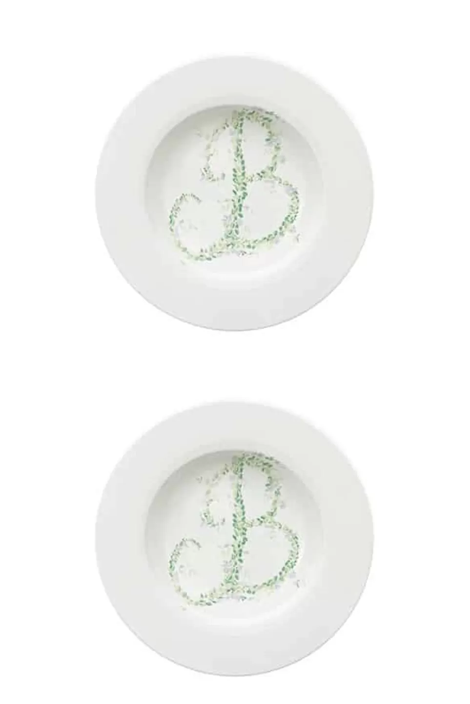 Plate | Luisa Beccaria Monogram Flowers Soup Plate