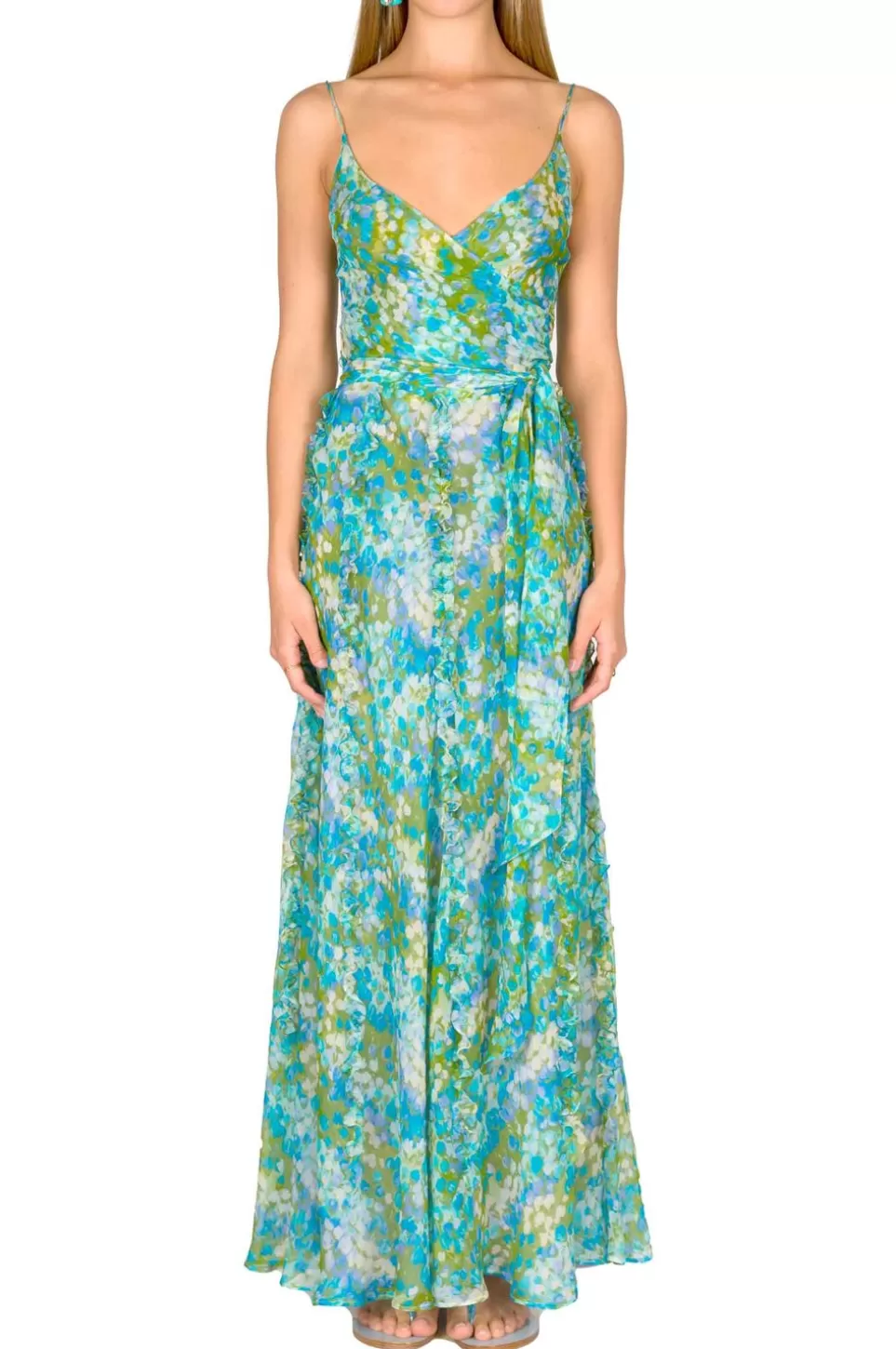 Dresses | Luisa Beccaria Nereida Monet Printed Chiffon Dress