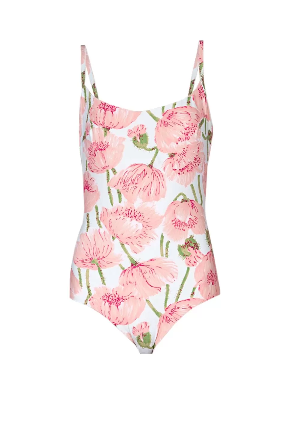 Swimwear | Luisa Beccaria One-Piece Swimsuit Pink Poppies Double Face