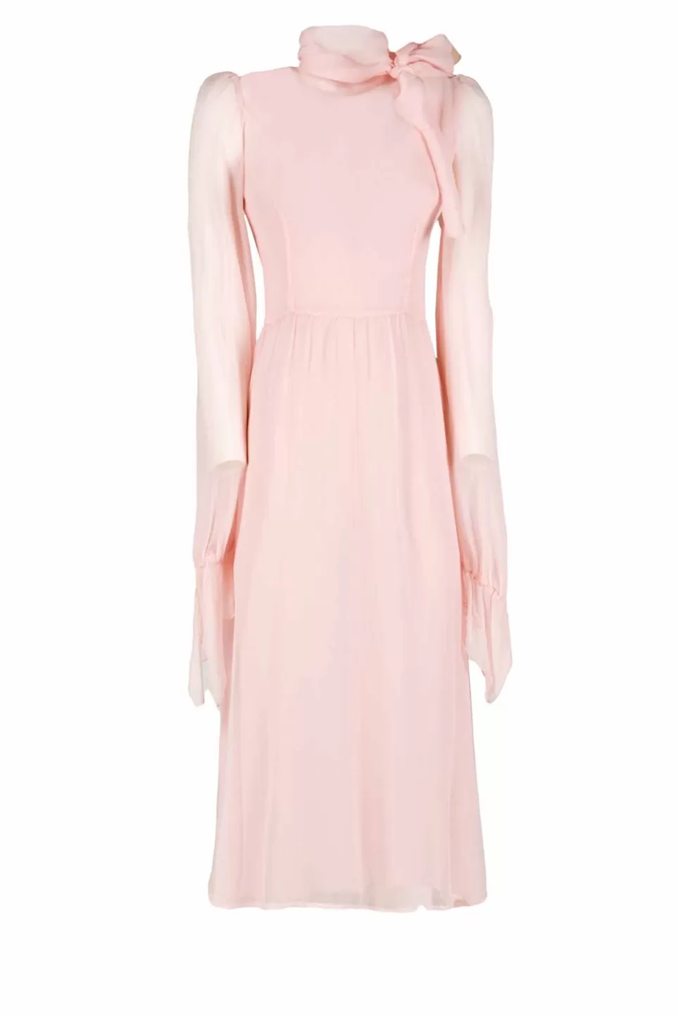 Dresses | Luisa Beccaria Pink Chiffon Crepon Dress