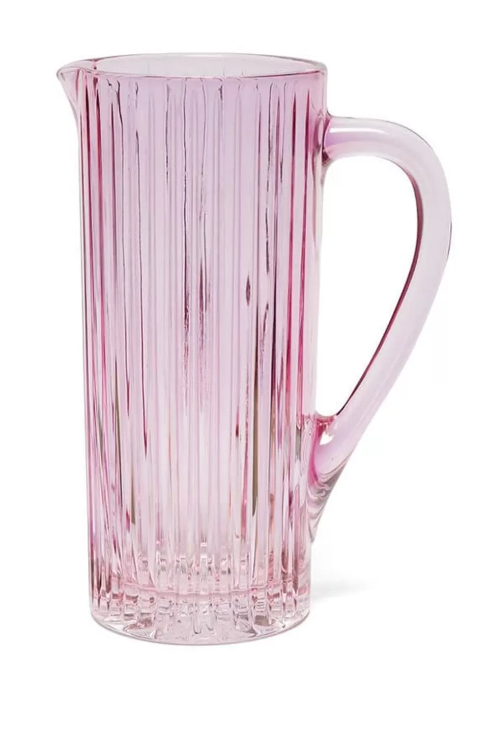 Pitcher | Luisa Beccaria Pink Ridged Pitcher Glass Prestige