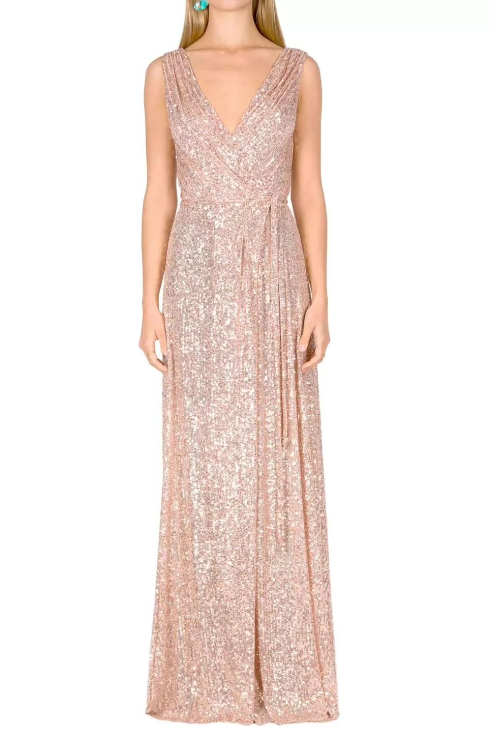 Dresses | Luisa Beccaria Pink Sequin Wrap Dress