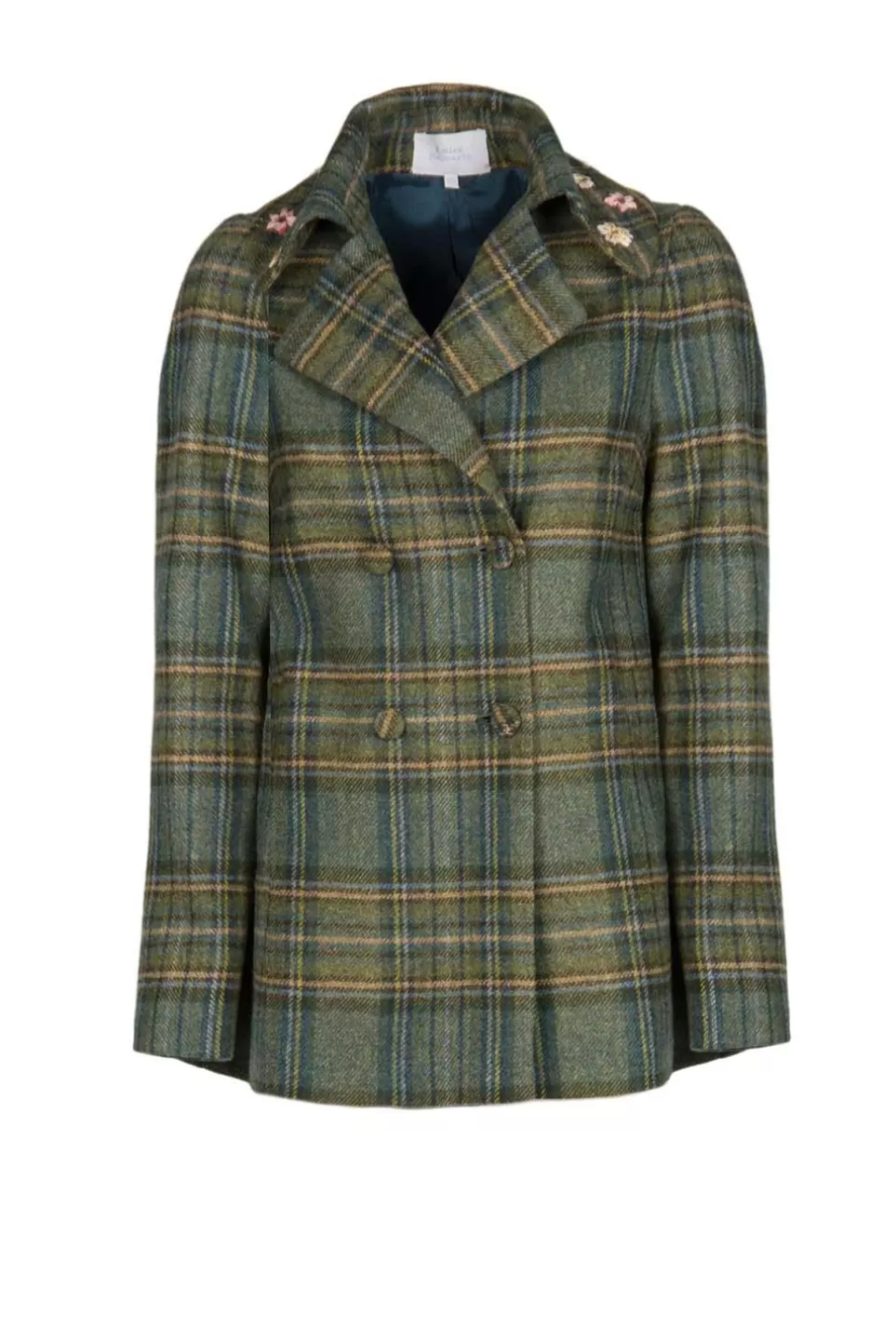 Jackets & Coats | Luisa Beccaria Plaid Virgin Wool Peacoat