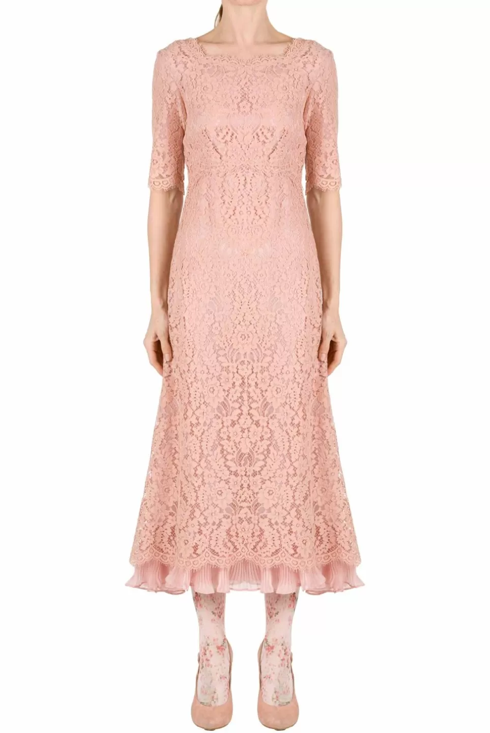 Dresses | Luisa Beccaria Pleated Lace Dress