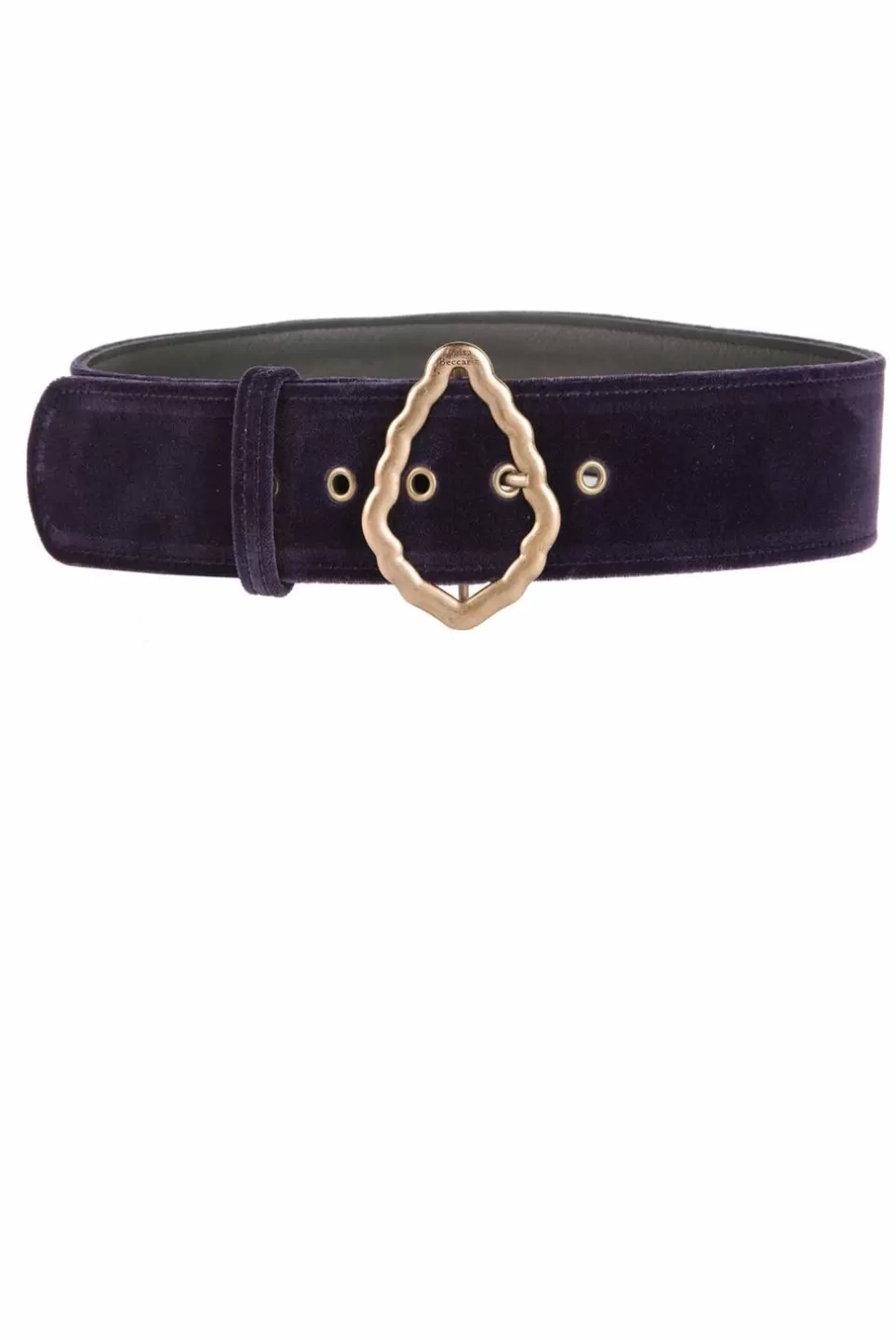 Belt | Luisa Beccaria Plum Velvet Belt