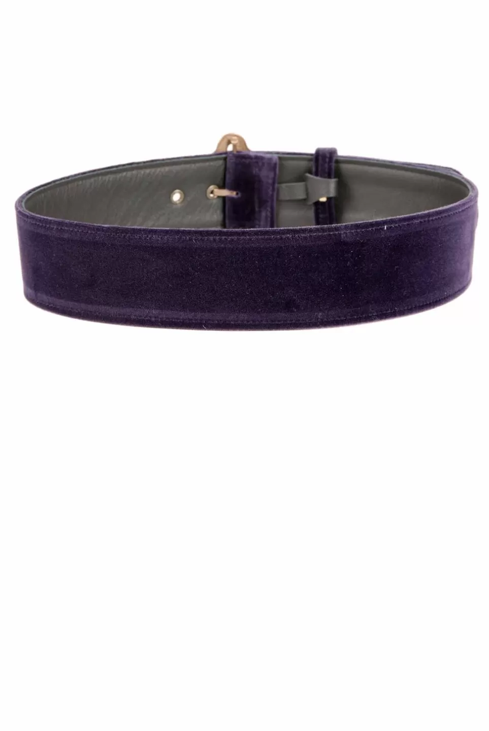 Belt | Luisa Beccaria Plum Velvet Belt