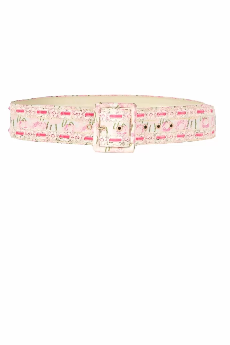 Belt | Luisa Beccaria Poppies Cotton Belt