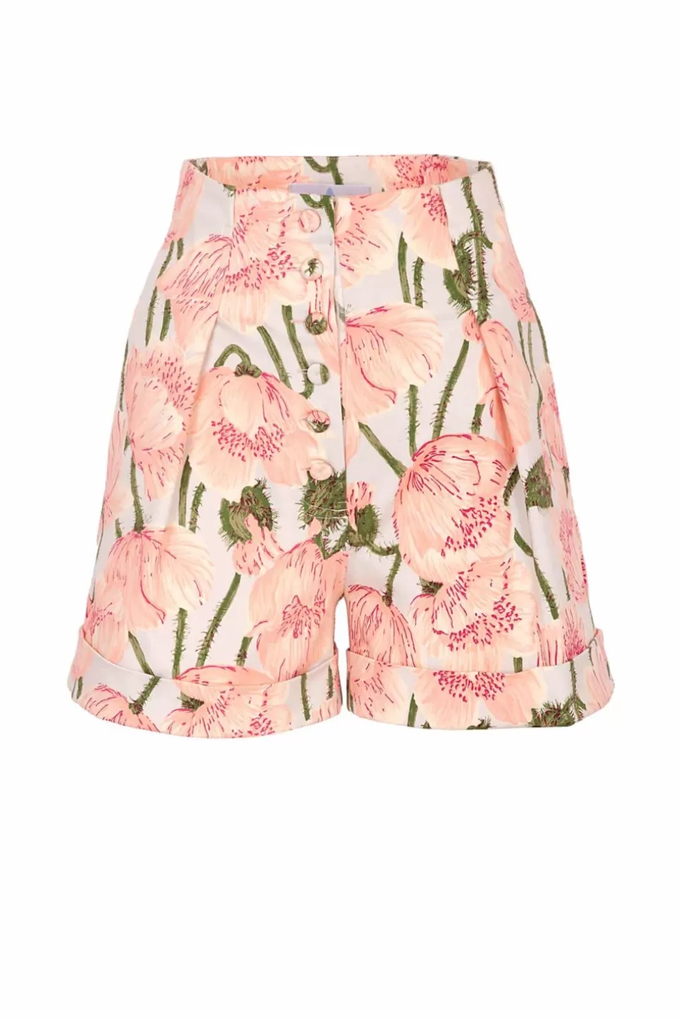 Trousers & Shorts | Luisa Beccaria Poppies Printed Linen Bermuda Shorts