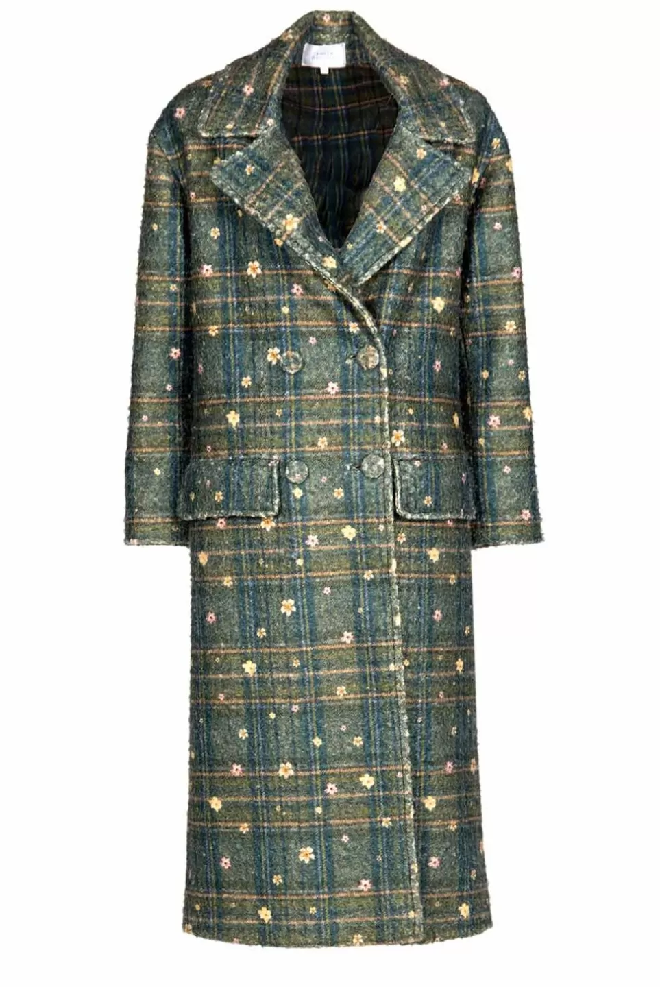 Jackets & Coats | Luisa Beccaria Print Double-Breasted Plaid Coat