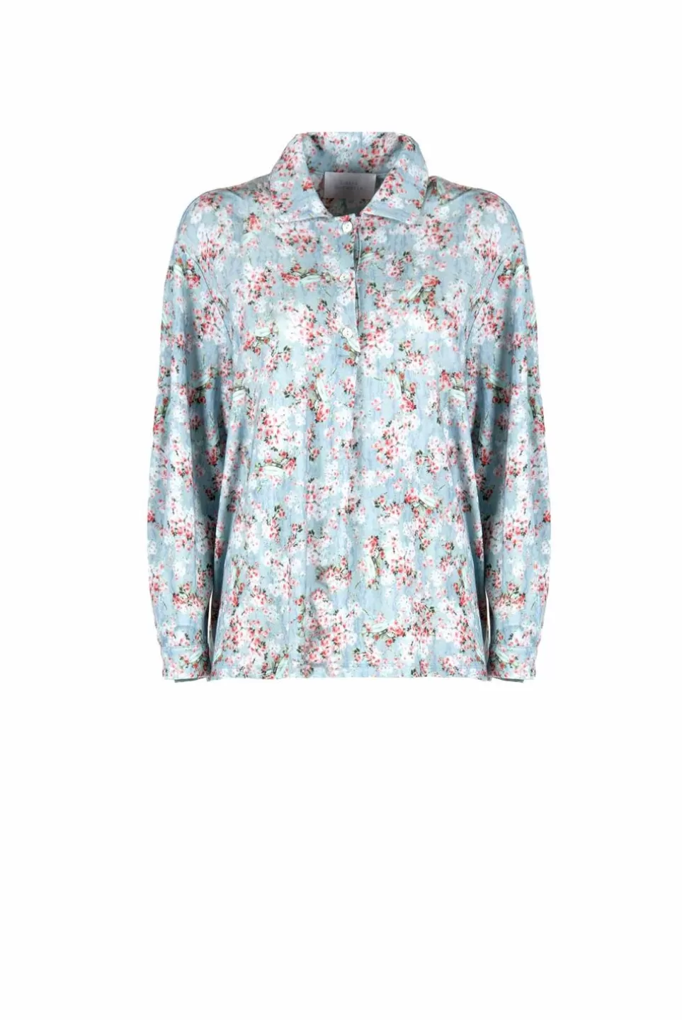 Tops & Blouses | Luisa Beccaria Printed Rose Buds Jersey Polo