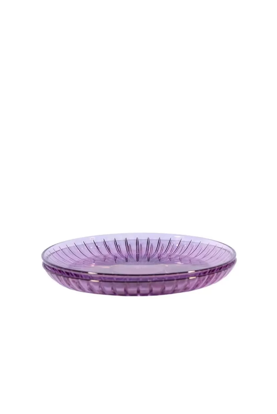 Plate | Luisa Beccaria Purple Set Of Two Glass Fruit Plate