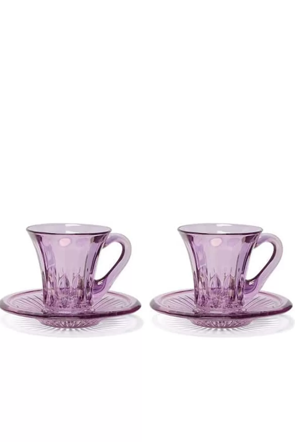 Cups | Luisa Beccaria Purple Set Of Two Prestige Transparent Coffee Cups