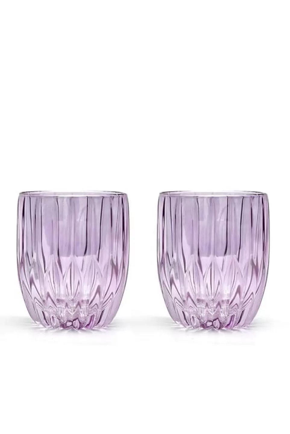 Tumblers | Luisa Beccaria Purple Set Of Two Small Tumbler Glass