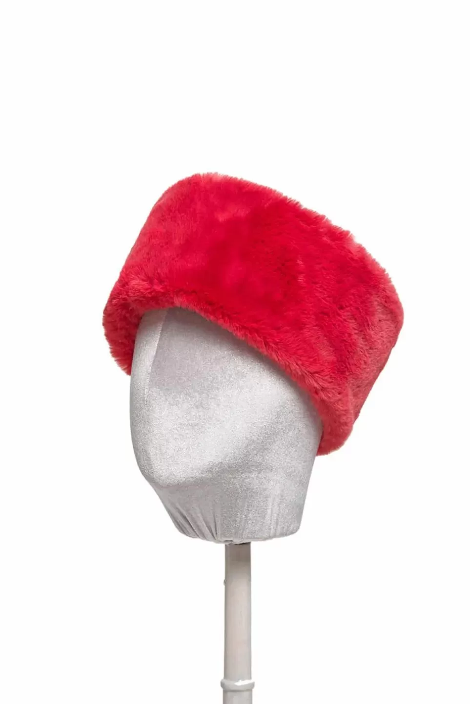 Headband | Luisa Beccaria Red Faux Fur Hairband