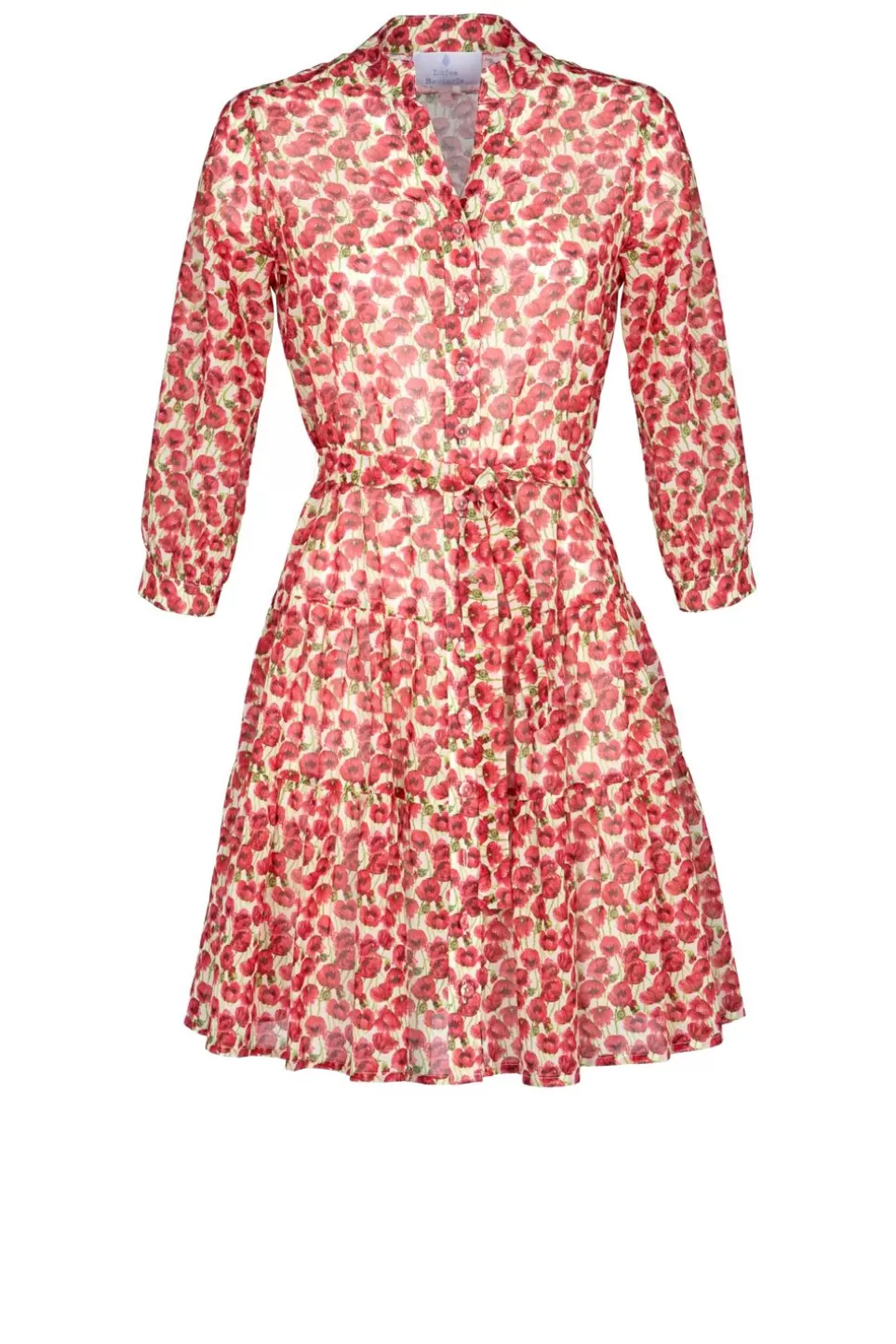 Dresses | Luisa Beccaria Red Poppies Mini Cotton Dress