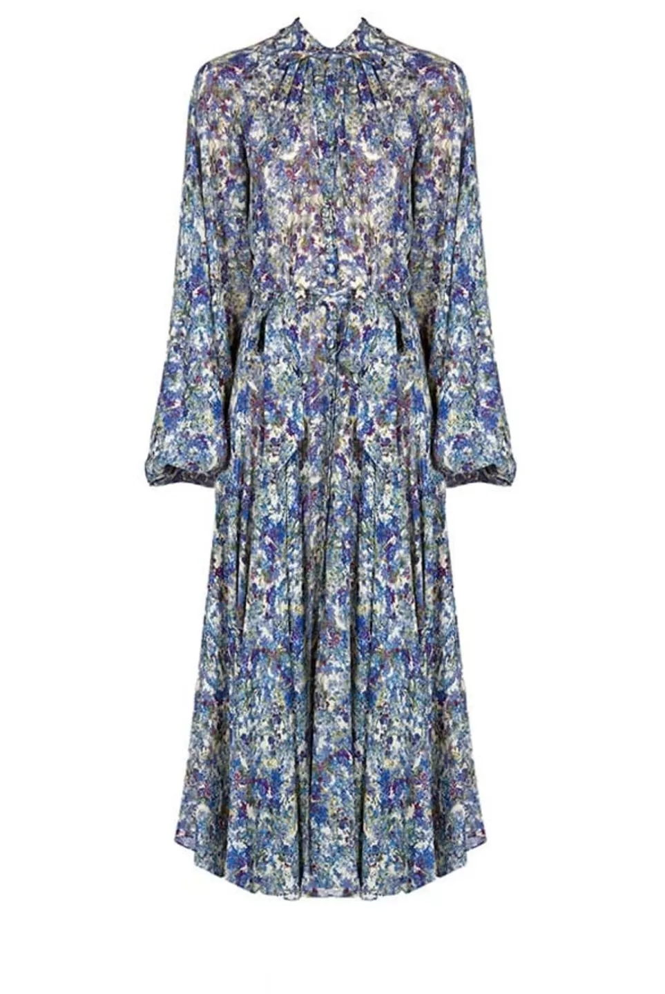 Dresses | Luisa Beccaria Robe Chemisier Printed Floral Midi Dress