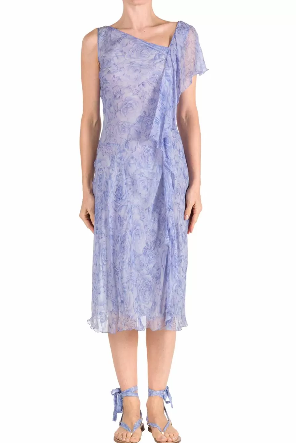 Dresses | Luisa Beccaria Roses Printed Chiffon Dress