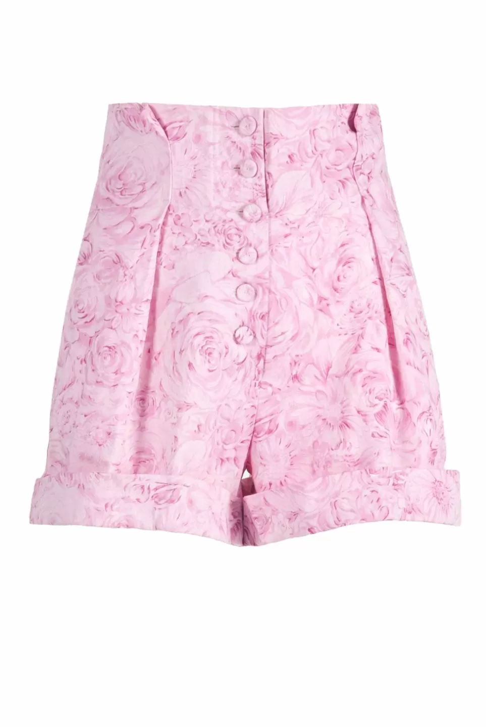 Trousers & Shorts | Luisa Beccaria Roses Printed Linen Bermuda Shorts