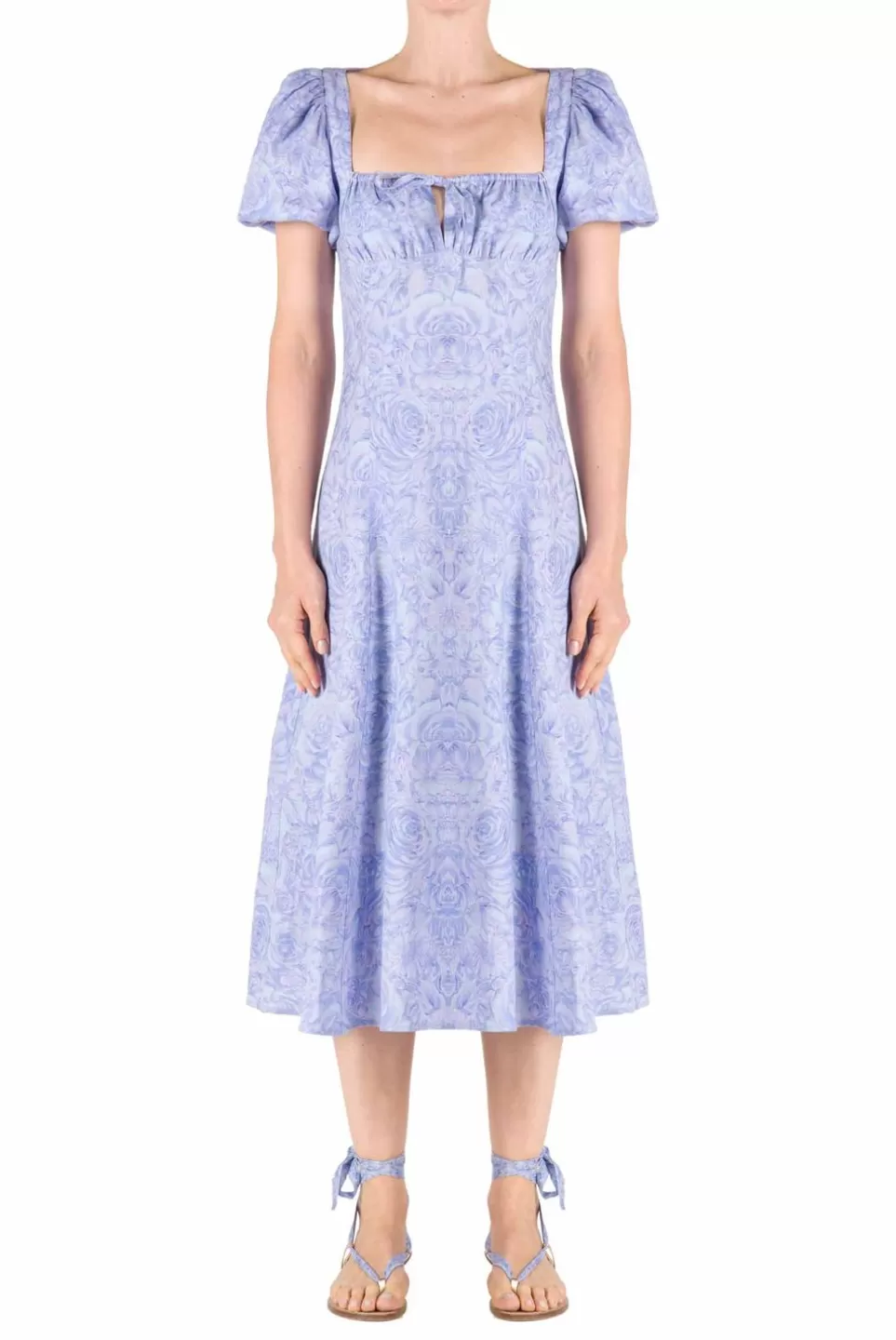 Dresses | Luisa Beccaria Roses Printed Linen Dress