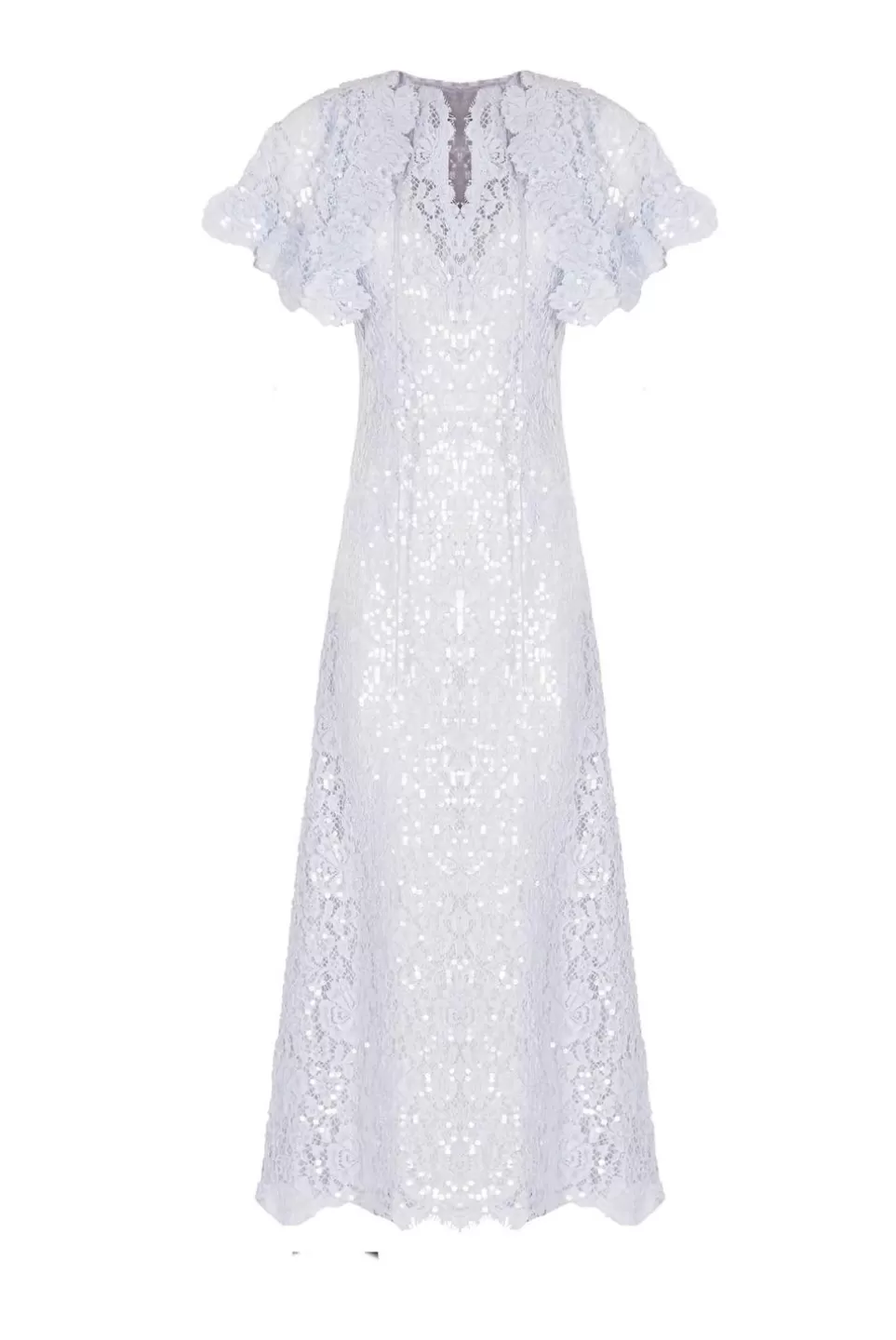 Dresses | Luisa Beccaria Sequinned Lace Short Cape Dress